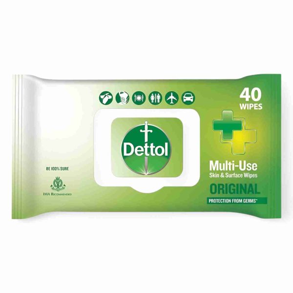 DETTOL MULTI USE SKIN & SURFACE WIPES 40 PCS