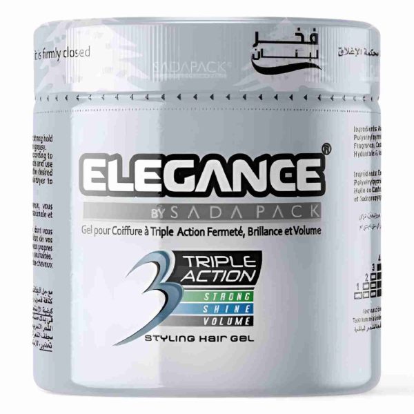 ELEGANCE TRIPLE  ACTION  HAIR GEL WHITE 500 ML