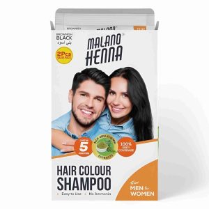 MALANO HENNA BROWNISH BLACK HAIR DYE SHAMPOO 30