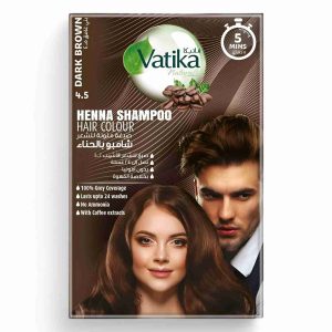 VATIKA HENNA HAIR COLOUR SHAMPOO 20 ML DARK BROWN