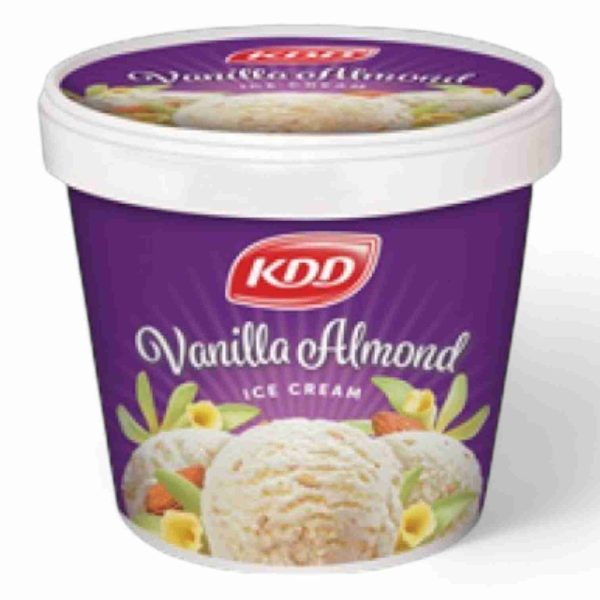 KDD VANILLA ALMOND ICE CREAM 1 LTR