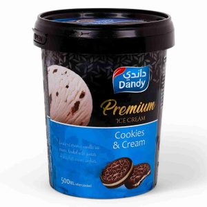 DANDY PREMIUM ICE CREAM COOKIES & CREAM 500GM