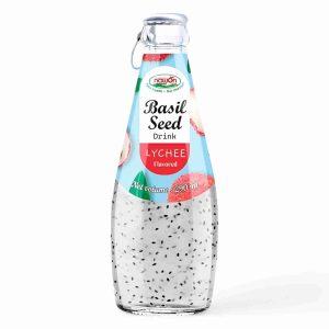 NAWON BASIL SEED DRINK 290 ML LYCHEE