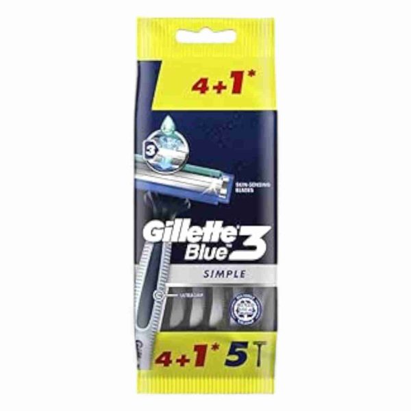 GILLETTE BLUE 3 SIMPLE RAZOR 4+1 5PCS PKT