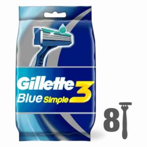 GILLETTE BLUE 3 SIMPLE RAZOR 8PCS