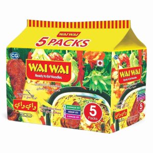 WAI WAI INSTANT CHICKEN NOODLES 75GM 5 PCS