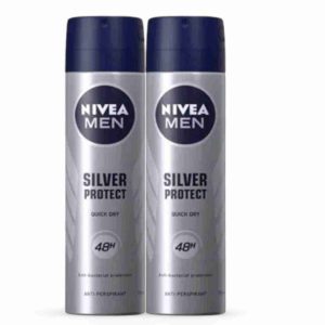 NIVEA MEN DEO SILVER PROTECT SPRAY 150ML*2PCS SET