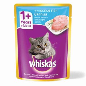 WHISKAS CAT FOOD 80GM POUCH OCEA FISH