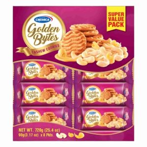 CREMICA GOLDEN BYTES 90GM * 8PCS CASHEW COOKIES