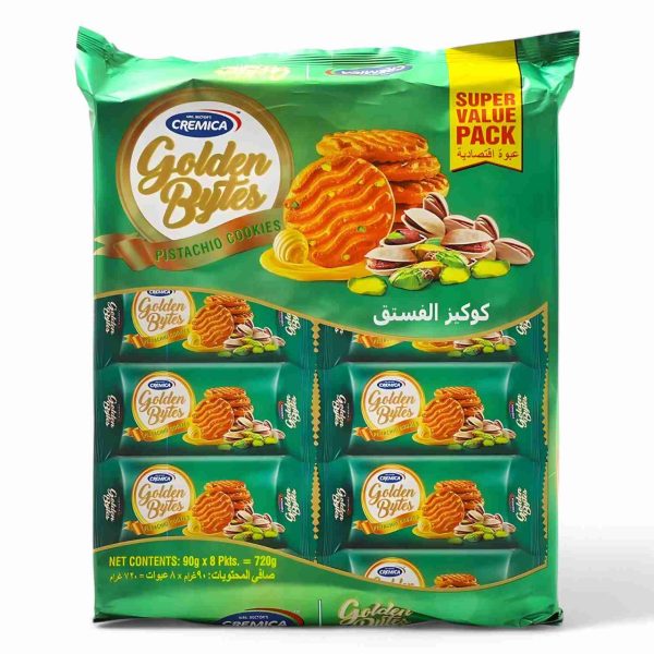 CREMICA GOLDEN BYTES 90GM * 8PCS PISTACHIO COOKIES