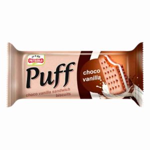 PRIYAGOLD CHOCO VANILLA PUFF BISCUIT 80 GM