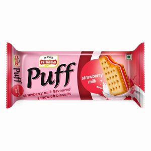 PRIYAGOLD STRAWBERRY PUFF BISCUIT 80 GM