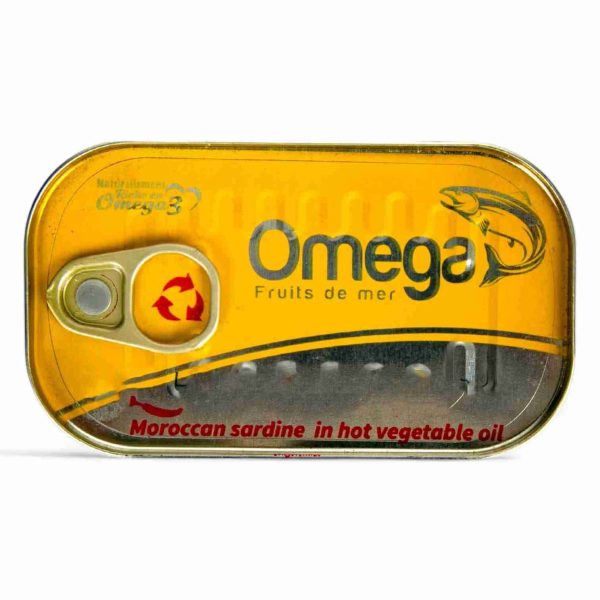 OMEGA SARDINES 125 GM IN SPICED VEGETABLE OIL