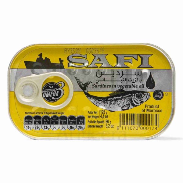 HOT SAFI MAROCCO SARDINES 125 GM IN SPICY VEGETABLE OIL