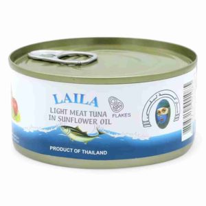 LAILA LIGHT MEAT TUNA IN SUNFLOWER OIL 185GM