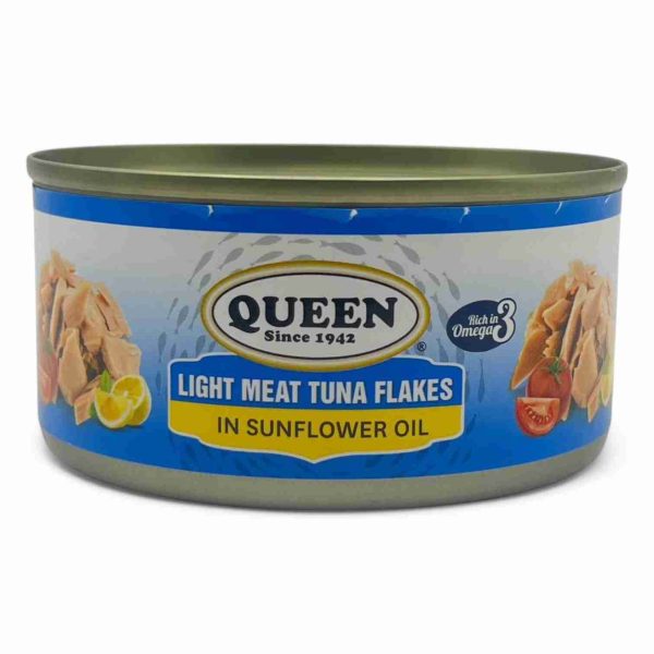 QUEEN LIGHT MEAT TUNA IN SUNFLOWER OIL 185GM