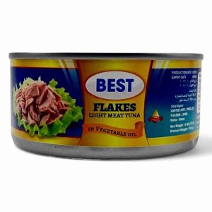 BEST LIGHT MEAT TUNA FLAKES 170GM SUFLOWER OIL