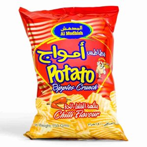 AL MUDHISH POTATO RIPPLE CRUNCH 150 GM CHILLI