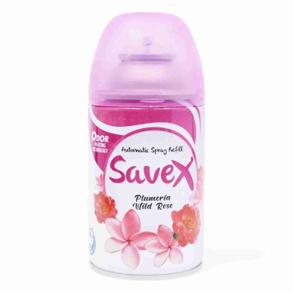 SAVEX AIR FRESHNER PLUMERIA WILD ROSE 250ML