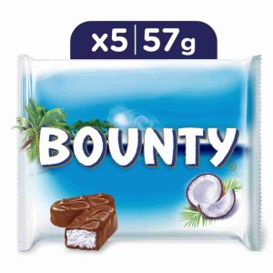 BOUNTY CHOCOLATE BAR 57GM*5PCS