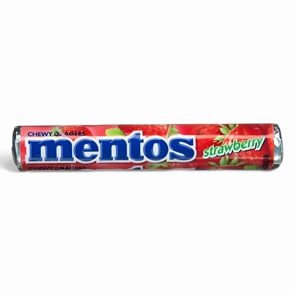 MENTOS CHEWY DRAGEES 29GM STRAWBERRY