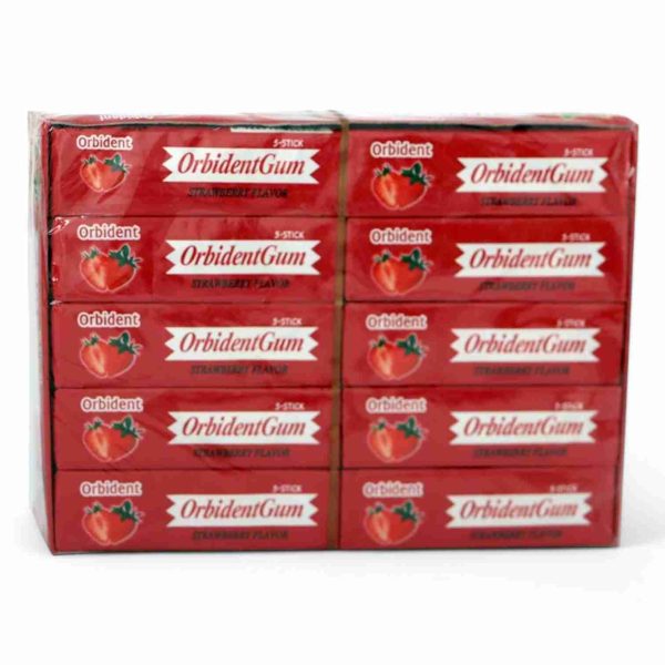 ORBIDENT CHEWING GUM STRAWBERRY*20PCS