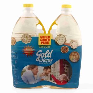 GOLD WINNER REFINED SUNFLOWER OIL 2X1.5LTR