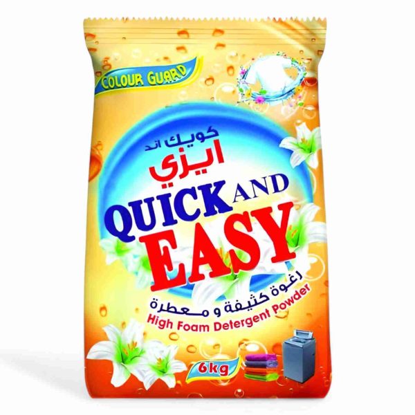 QUICK AND EASY DETERGENT POWDER 6KG BAG